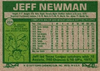 Jeff Newman  baseball card collectible - Main Image 2
