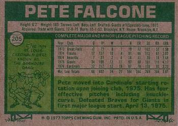 Pete Falcone  baseball card collectible - Main Image 2