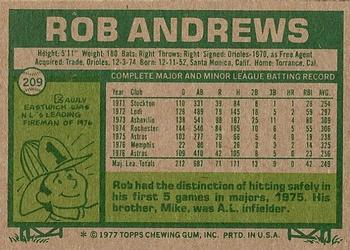 Rob Andrews  baseball card collectible - Main Image 2