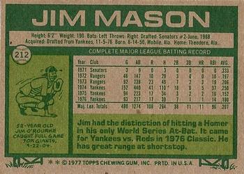 Jim Mason  baseball card collectible - Main Image 2