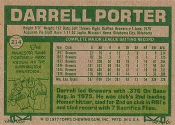 Darrell Porter  baseball card collectible - Main Image 2