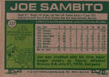 Joe Sambito  baseball card collectible - Main Image 2