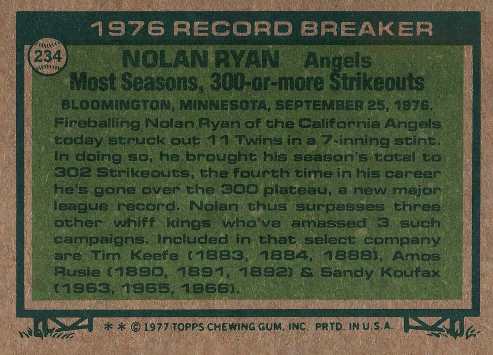 Nolan Ryan  baseball card collectible - Main Image 2