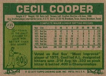 Cecil Cooper  baseball card collectible - Main Image 2
