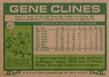 Gene Clines  baseball card collectible - Main Image 2