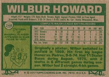 Wilbur Howard  baseball card collectible - Main Image 2