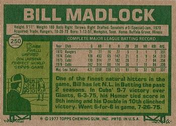 Bill Madlock  baseball card collectible - Main Image 2