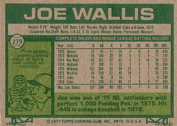 Joe Wallis  baseball card collectible - Main Image 2