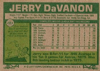 Jerry DaVanon  baseball card collectible - Main Image 2