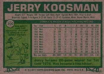 Jerry Koosman  baseball card collectible - Main Image 2