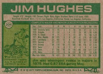 Jim Hughes  baseball card collectible - Main Image 2