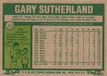 Gary Sutherland  baseball card collectible - Main Image 2