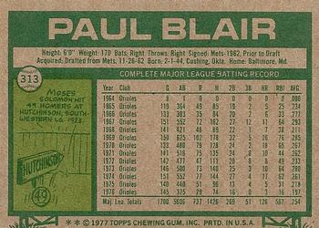 Paul Blair  baseball card collectible - Main Image 2