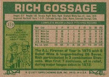 Rich Gossage  baseball card collectible - Main Image 2