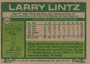 Larry Lintz  baseball card collectible - Main Image 2