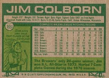 Jim Colborn  baseball card collectible - Main Image 2