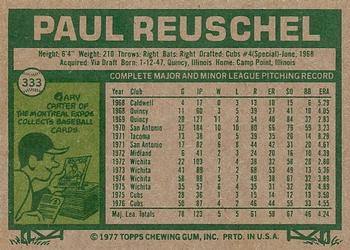 Paul Reuschel  baseball card collectible - Main Image 2