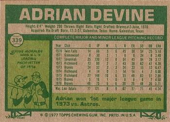 Adrian Devine  baseball card collectible - Main Image 2