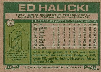 Ed Halicki  baseball card collectible - Main Image 2