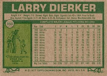 Larry Dierker  baseball card collectible - Main Image 2