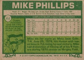 Mike Phillips  baseball card collectible - Main Image 2