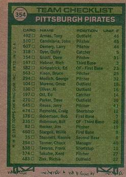 Pittsburgh Pirates / Chuck Tanner  baseball card collectible - Main Image 2