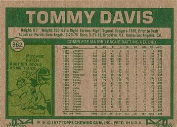 Tommy Davis  baseball card collectible - Main Image 2