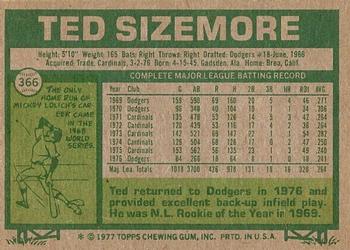 Ted Sizemore  baseball card collectible - Main Image 2