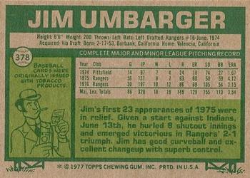 Jim Umbarger  baseball card collectible - Main Image 2