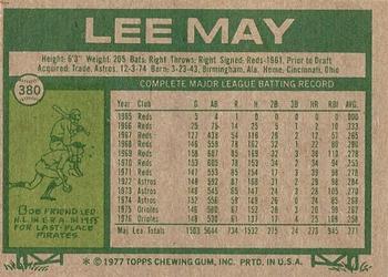 Lee May  baseball card collectible - Main Image 2