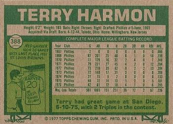 Terry Harmon  baseball card collectible - Main Image 2