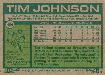 Tim Johnson  baseball card collectible - Main Image 2