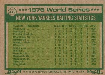 1976 World Series  baseball card collectible - Main Image 2