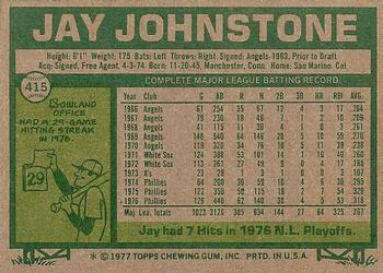 Jay Johnstone  baseball card collectible - Main Image 2