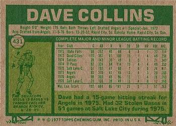 Dave Collins  baseball card collectible - Main Image 2