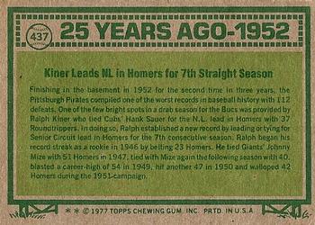 Ralph Kiner  baseball card collectible - Main Image 2