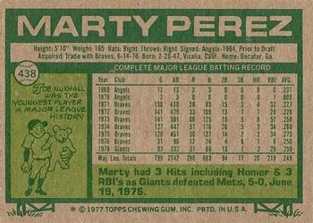 Marty Perez  baseball card collectible - Main Image 2