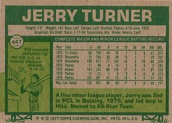 Jerry Turner  baseball card collectible - Main Image 2