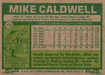 Mike Caldwell  baseball card collectible - Main Image 2