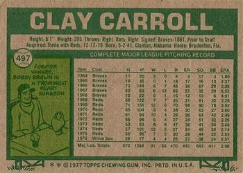 Clay Carroll  baseball card collectible - Main Image 2