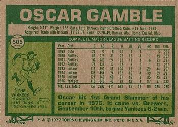 Oscar Gamble  baseball card collectible - Main Image 2