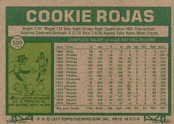 Cookie Rojas  baseball card collectible - Main Image 2