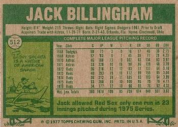 Jack Billingham  baseball card collectible - Main Image 2