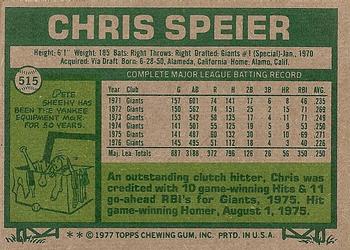 Chris Speier  baseball card collectible - Main Image 2