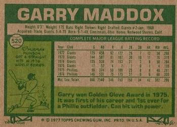 Garry Maddox  baseball card collectible - Main Image 2