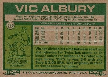 Vic Albury  baseball card collectible - Main Image 2
