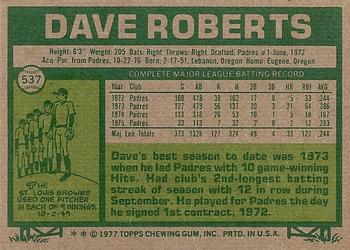 Dave Roberts  baseball card collectible - Main Image 2