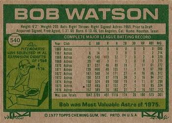 Bob Watson  baseball card collectible - Main Image 2
