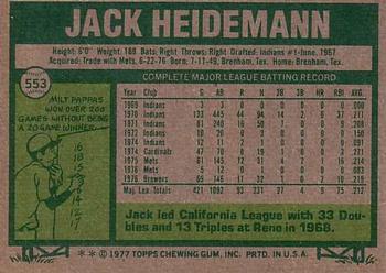 Jack Heidemann  baseball card collectible - Main Image 2