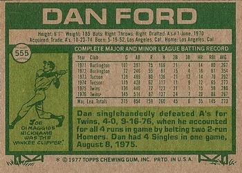 Dan Ford  baseball card collectible - Main Image 2